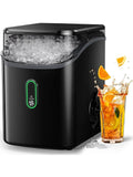 Silonn Nugget Ice Maker Countertop, Pebble Ice Maker with Soft Chewable Ice, One-Click Operation Ice Machine with Self-Cleaning, 33lbs/24H for Home,Kitchen,Office 1