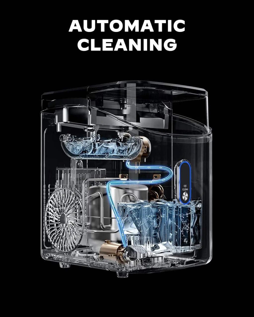 Silonn Nugget Ice Maker Countertop, Pebble Ice Maker with Soft Chewable Ice, One-Click Operation Ice Machine with Self-Cleaning, 33lbs/24H for Home,Kitchen,Office 1