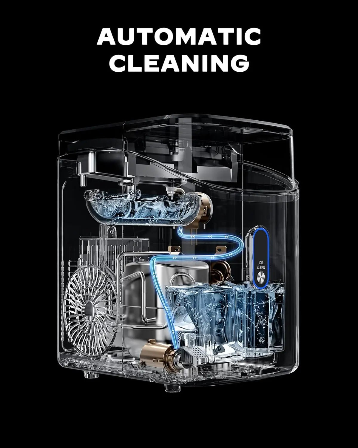 Silonn Nugget Ice Maker Countertop, Pebble Ice Maker with Soft Chewable Ice, One-Click Operation Ice Machine with Self-Cleaning, 33lbs/24H for Home,Kitchen,Office 1